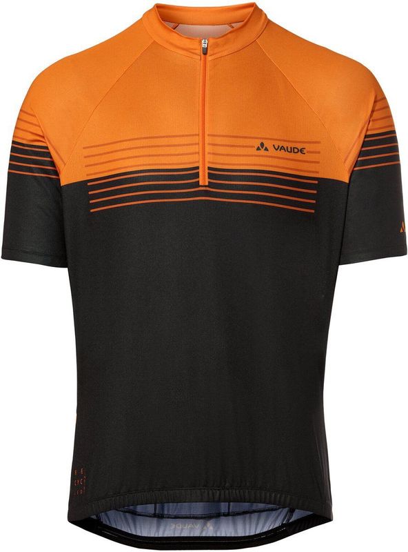 Vaude - Heren Wielershirt - Groen - Gerecycled Polyester - Korte Ritssluiting