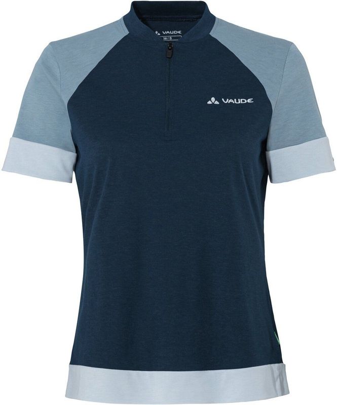 VAUDE Dames Bikeshirt - Korte Ritssluiting - Licht - Geurremmend - Drirelease®