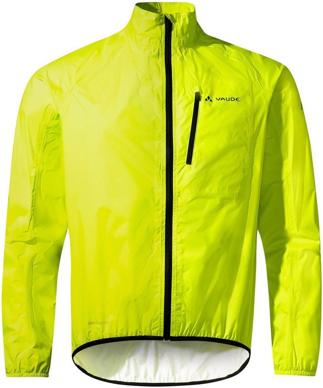 Vaude - Drop III - Regenjack - Neon Geel - Heren - Waterdicht en Ademend