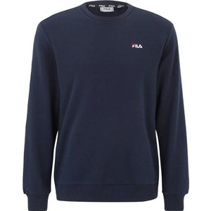 Sweater met ronde hals en klein logo Brustem FILA. Katoen materiaal. Maten L. Blauw kleur