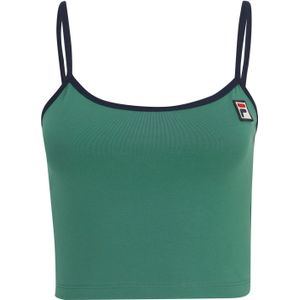 FILA - Top - Blauw - Spaghettibandjes - Katoen - Mouwloos - Korte Pasvorm