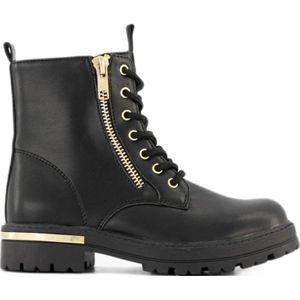 Graceland - Veterboot - Imitatieleer - Zwart - Rits- en Vetersluiting