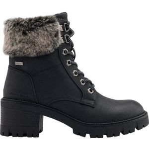 Tom Tailor - Veterboots - Zwart - Imitatieleer - Blokhak 5,8 cm