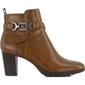 Graceland - Enkellaarsjes - Cognac - Imitatieleer - Blokhak 6,9 cm