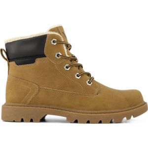 Vty - Gevoerde Veterboots - Camel - Enkellaarsjes