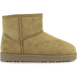 Graceland - Enkellaarsjes - Kaki - Imitatiesuède - Platte Zool