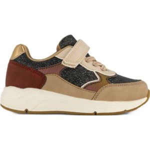Graceland - Chunky Sneakers - Beige - Donkerrood - Zwart