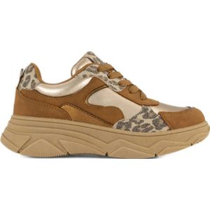 Graceland - Chunky Sneakers - Cognac/Goud/Panter