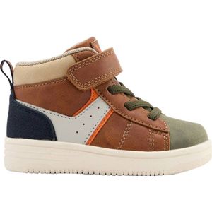 Vty - Sneakers - Bruin - Imitatieleer - Platte Zool