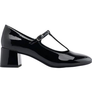 Graceland - Pump - Zwart - Lak - Blokhak - Imitatieleer