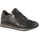 Easy Street - Comfort Leren Sneakers - Zwart/Brons