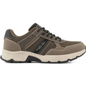 Easy Street - Sneakers - Bruin - Imitatieleer - Platte Zool