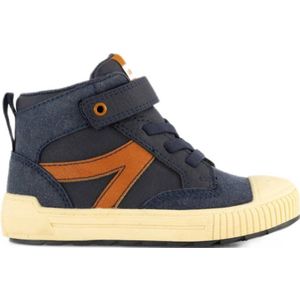 Vty - Sneakers - Donkerblauw - Imitatieleer - Plat