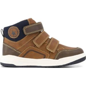 Vty - Sneakers - Cognac - Imitatieleer - Platte Zool