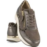 Medicus - Comfort - Leren Sneakers - Taupe/Panter