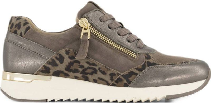 Medicus - Comfort - Leren Sneakers - Taupe/Panter