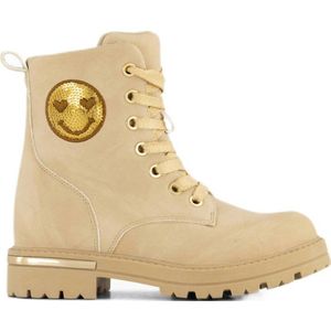 Graceland - Veterboots - Beige - Imitatieleer - Met Fleece Binnenvoering