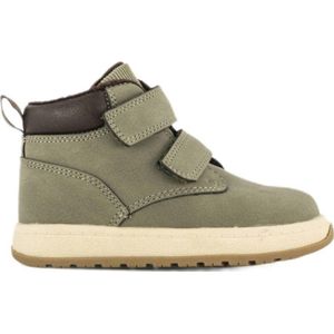 Vty - Enkellaarsjes - Kaki - Imitatieleer - Platte Zool