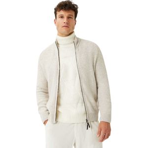 Brax Joris vest gebreid effen beige rits