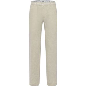 Brax - Pantalon - Creme - Linnen - Flat Front - Normale Fit