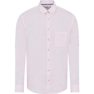 Brax - Casual Overhemd - Roze - Katoen - Lange Mouwen - Button-down Kraag