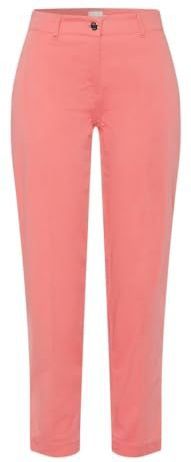 BRAX - Maron - Bandplooibroek - Koraal - Katoen, Slimfit, Mid Waist, 7/8 Lengte