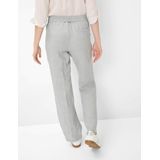 Style Farina Wide Leg vorm in 100% linnen, 09 Grey Melange, 26W / 32L