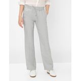 Style Farina Wide Leg vorm in 100% linnen, 09 Grey Melange, 26W / 32L