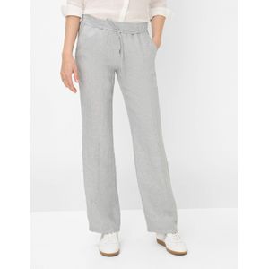 Style Farina Wide Leg vorm in 100% linnen, 09 Grey Melange, 26W / 32L
