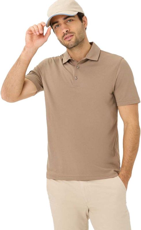 Brax - Poloshirt - Bruin - Katoen - Korte Mouw