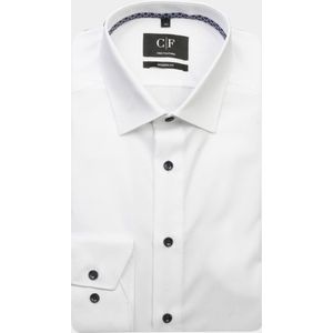 Commander - Overhemd - Wit - Katoen - Modern Fit