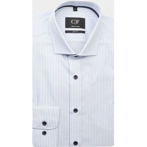 Commander - 213012473/601 - Business Overhemd - Blauw - Body Fit - Lange Mouw