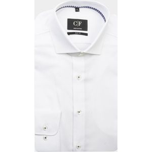 Commander Business Hemd Lange Mouw - Wit Cityhemd Body Fit