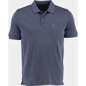 Commander - Blauw Korte Mouw Polo Met 3-Knopen