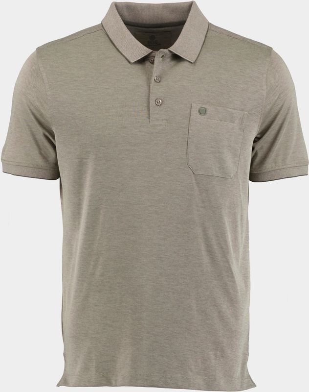 Bos - Polo - Groen - Korte Mouw - 3-Knopf - Regular Fit