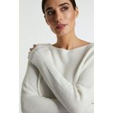 Gebreide Trui - Pearl White - 52% Polyester, 30% Polyamide, 15% Alpaca