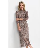 Rich & Royal - Midijurk - Zwart - Materiaalmix met Stretch - Recht Model