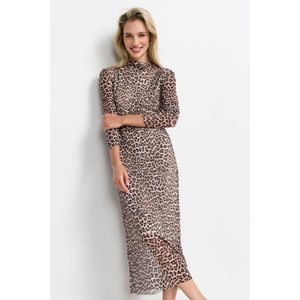 Rich & Royal - Midijurk - Zwart - Materiaalmix met Stretch - Recht Model