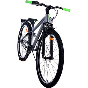 TPFSports Cross Kinderfahrrad - Jungen - Rücktritt + Handbremse - 26 Zoll - 3 Gänge - Grau