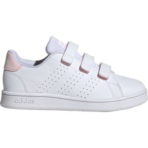 adidas Unisex Kid's Advantage Cf Sneaker, Ftwr Wit Ftwr Wit Helder Roze, 11 UK Child