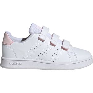 adidas Unisex Kid's Advantage Cf Sneaker, Ftwr Wit Ftwr Wit Helder Roze, 1 UK Child