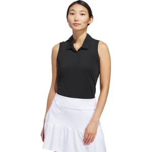 adidas - Ultimate365 Solid - Poloshirt - Zwart - Mouwloos - Dames