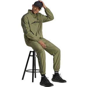 adidas Heren Sportswear Woven Chevron Track Suit, Olive Strata, S