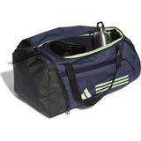 adidas Sac de sport unisexe Essentials 3 bandes, bleu marine/vert étincelle, taille unique