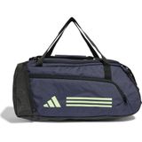 adidas Sac de sport unisexe Essentials 3 bandes, bleu marine/vert étincelle, taille unique