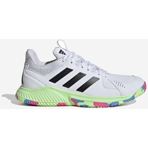 adidas - Court Flight - Handbalschoenen - Wit - Geel - Blauw