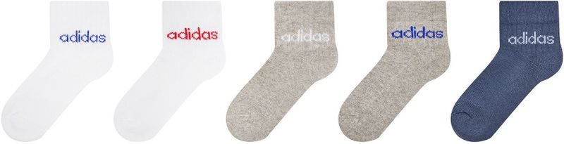 Adidas Performance Sokken - set van 5 Wit/Grijs/Blauw