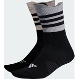 adidas - Run Reflective Socks - Unisex - Lichtgewicht - Crew Hoogte - Zwart