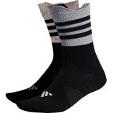 adidas - Run Reflective Socks - Unisex - Lichtgewicht - Crew Hoogte - Zwart