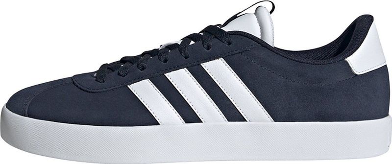 adidas - VL Court 3.0 - Schoenen - Blauw - Leren Bovenwerk - Vetersluiting